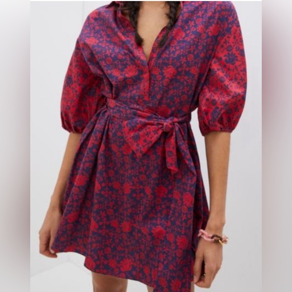 Anthropologie Sachi & Babi Nightingale Mini Dress Size Small❤️💙 - Picture 2 of 8